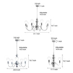 Aurelia Glass Globe Chandelier — Modern French Minimalist Pendant Light