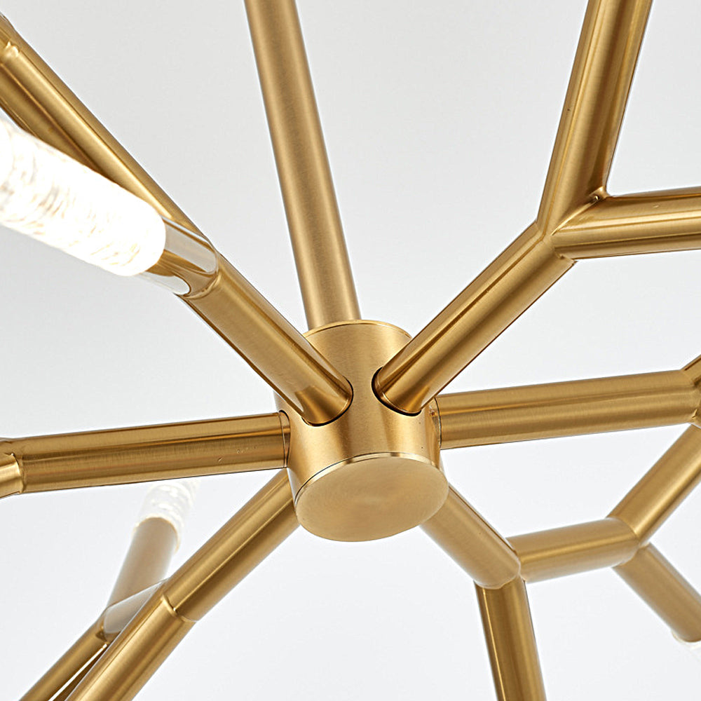 Unique Acrylic Branches Led Minimalist Lines Postmodern Chandelier Lamp