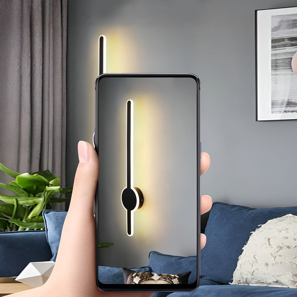 Modern LED Wall Sconce with Black, Gold, or White Hardware