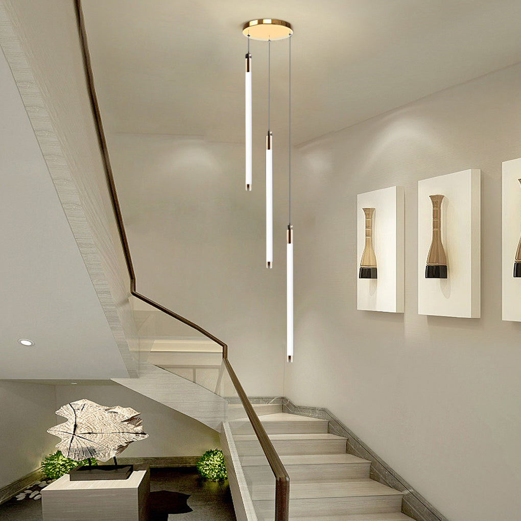 Spiral Duplex Staircase Chandelier Ha085056