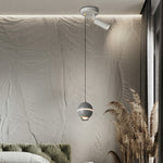 Small Metal Ball 3 Step Dimming Led Modern Pendant Lights With Spotlights