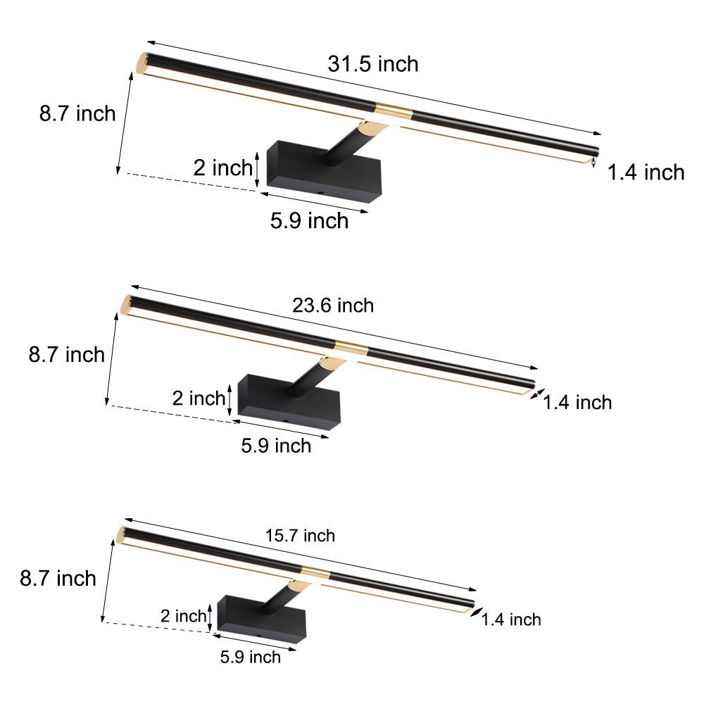Retractable Led Bathroom Vanity Light Adjustable