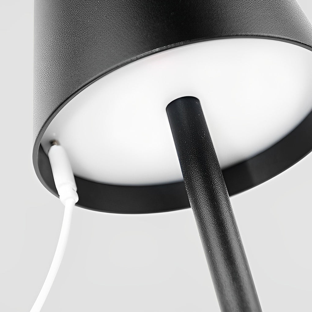 Top Hat Aluminum Rechargeable Portable Touch Control Table Lamp