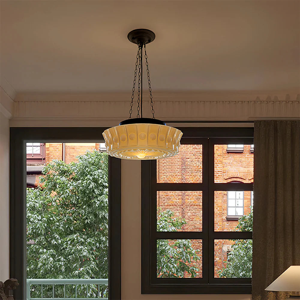 Classic White Round Pendant Lamp