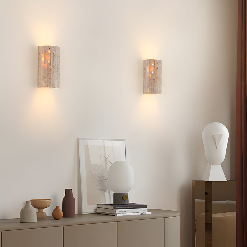 Travertine LED Wall Sconce with Up and Down Illumination