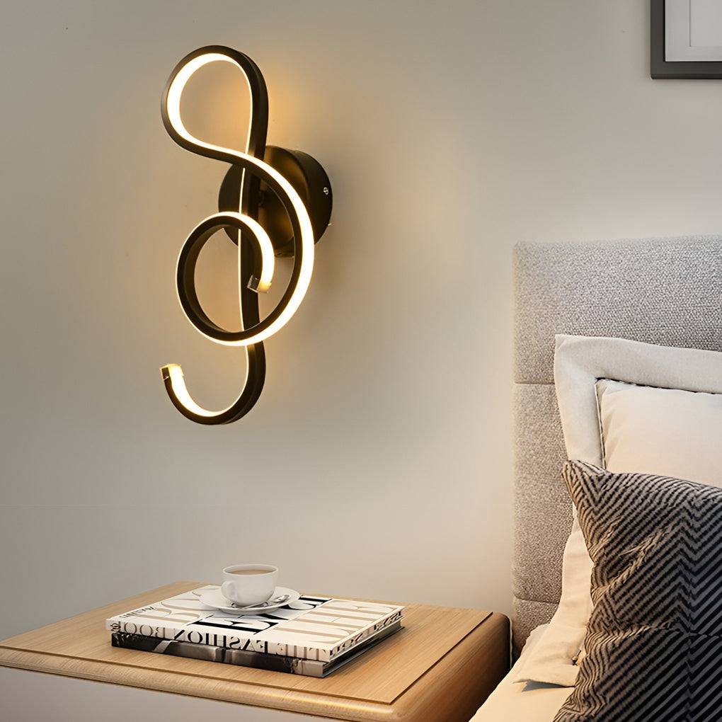 Musical Note Shaped Electroplated Wall Sconce