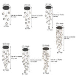 Led Ring Clusters Rotating Staircase Chandelier