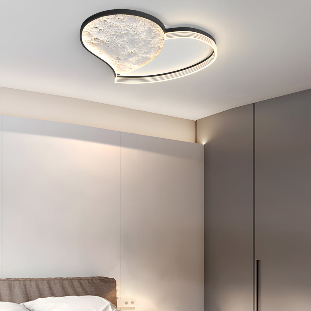 Geometric Simple Lunar Texture 3 Step Dimming Led Modern Ceiling Lamp