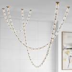 Riviere Glass Chain Chandelier – Modern Linear LED Pendant Light