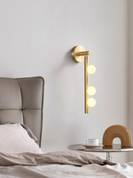 Brass Glass Tube Plug In Wall Lamp