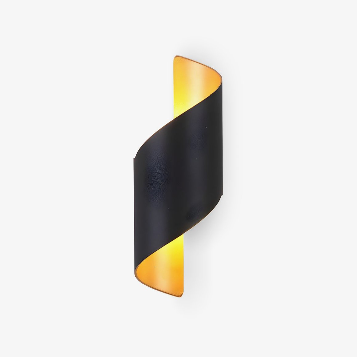 Lila Wall Sconce – Modern Ribbon LED Wall Light in Black & Gold