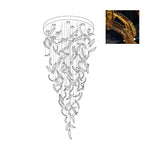 Glass Feathers Flying Chandelier — Modern LED Statement Pendant for Dining & Living Rooms