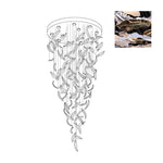 Glass Feathers Flying Chandelier — Modern LED Statement Pendant for Dining & Living Rooms
