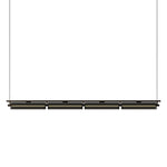 Modern Linear LED Chandelier for Kitchen Island, Smoked Acrylic Pendant Light