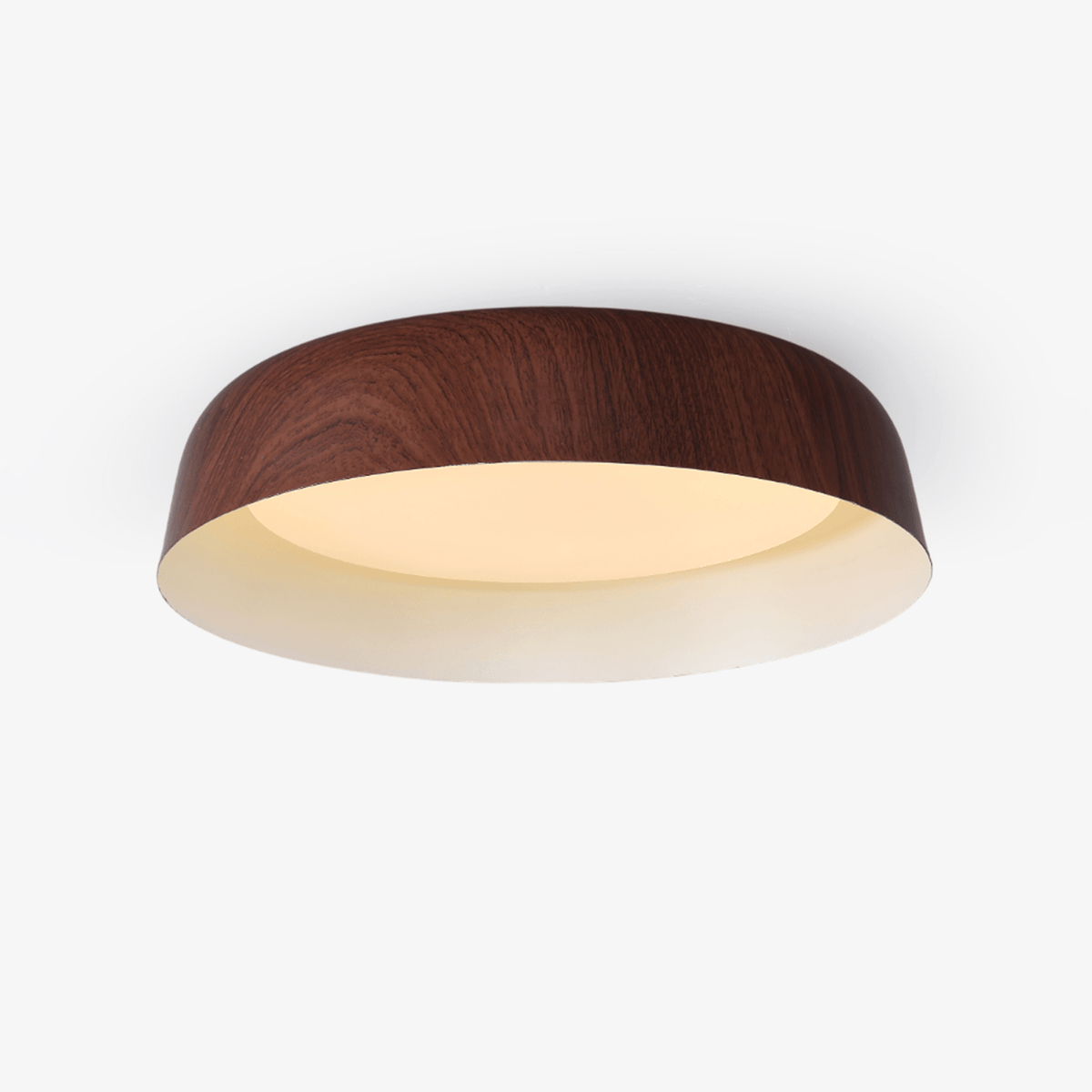 Arcwood LED Flush Mount Ceiling Light in Walnut Wood Grain