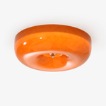 Swirl Glass Flush Mount Ceiling Light, Modern LED Semi-Flush Lamp for Living Room & Bedroom