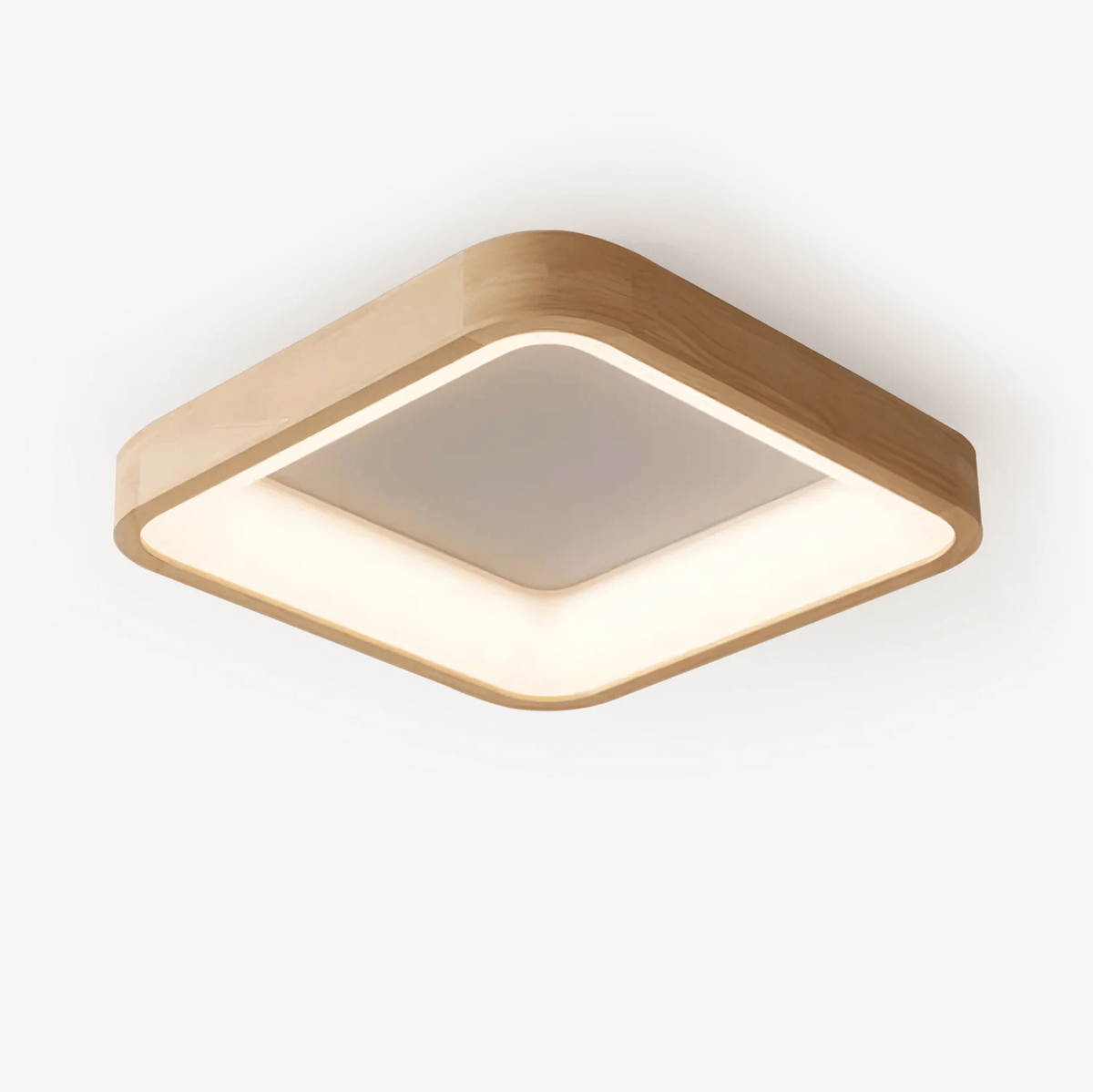 Ligna Square LED Ceiling Light in Wood and Acrylic