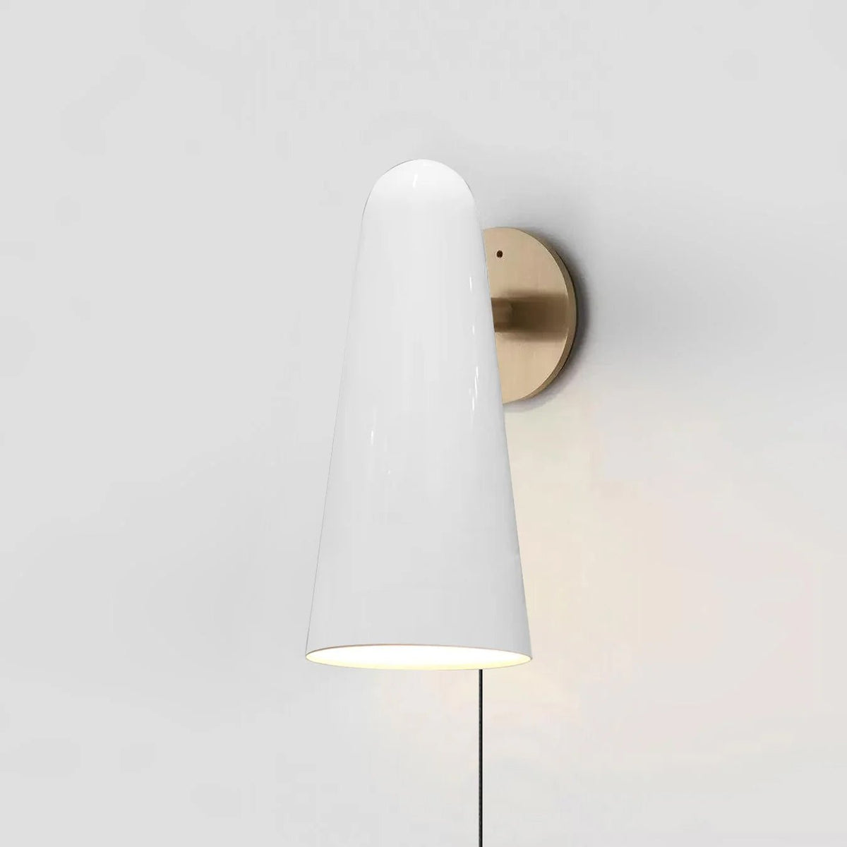 Conical Glass Plug In Wall Lamp