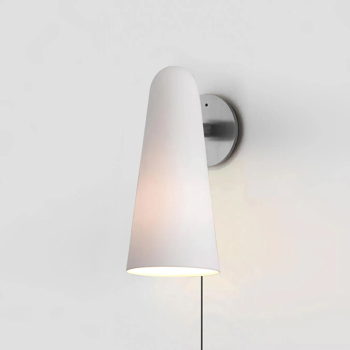 Conical Glass Plug In Wall Lamp