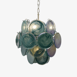 Lunaria Disc Glass Chandelier – Handcrafted Murano Glass Pendant Light