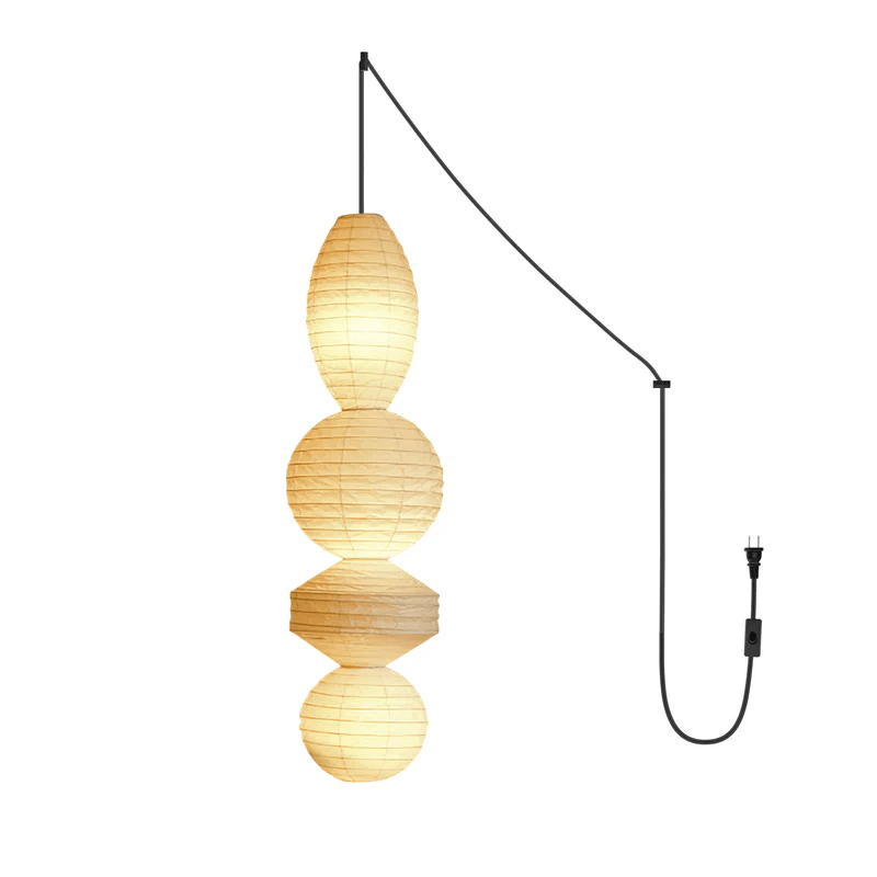 Ori Lantern Swag Pendant Light – Handcrafted Mulberry Paper Hanging Lamp