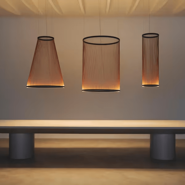 Aeris Mesh Pendant Light – Modern Conical LED Hanging Lamp for Dining & Living Spaces