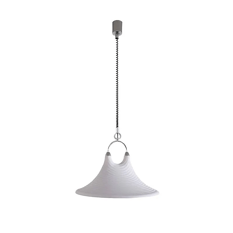Solari Swirl Glass Pendant Light – Hand-Blown Amber Art Glass