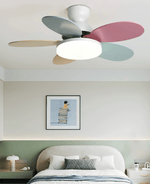 Petalo Six-Blade Wooden Ceiling Fan with Integrated LED Light