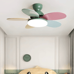 Petalo Six-Blade Wooden Ceiling Fan with Integrated LED Light