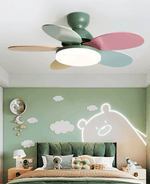Petalo Six-Blade Wooden Ceiling Fan with Integrated LED Light
