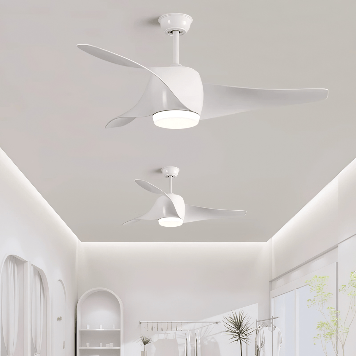 Verdantia Aero 52" Ceiling Fan with Integrated LED Light in Sage Green
