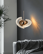Zyra Modern Brass LED Pendant Light for Dining Room and Living Room