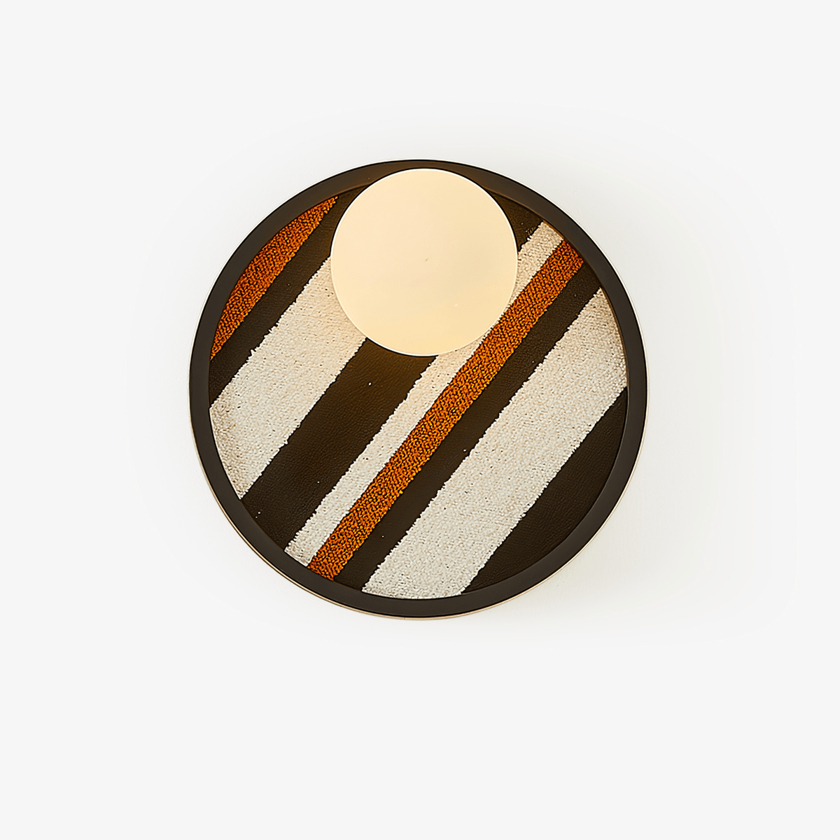 Strato Orbit Modern Wall Sconce with Textured Fabric Shade