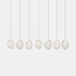 Liquid Glass Stone Pendant Light – Sculptural Blown Glass Chandelier