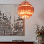 Pink Palermo Glass Chandelier | Modern Designer Pendant Light