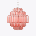 Pink Palermo Glass Chandelier | Modern Designer Pendant Light
