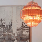 Pink Palermo Glass Chandelier | Modern Designer Pendant Light