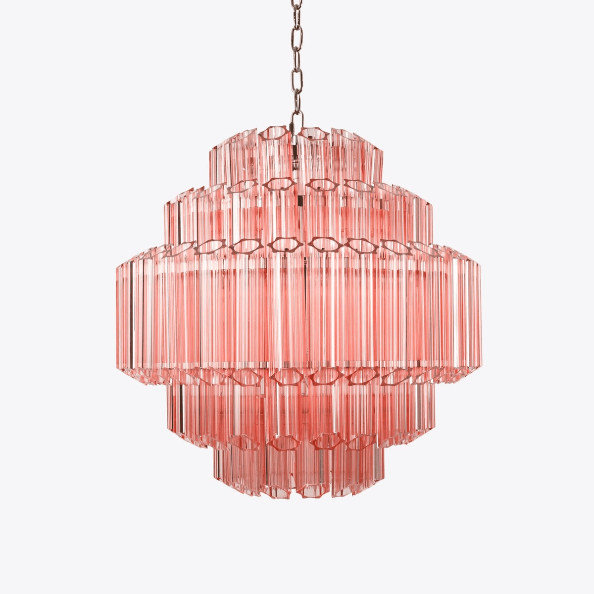 Pink Palermo Glass Chandelier | Modern Designer Pendant Light