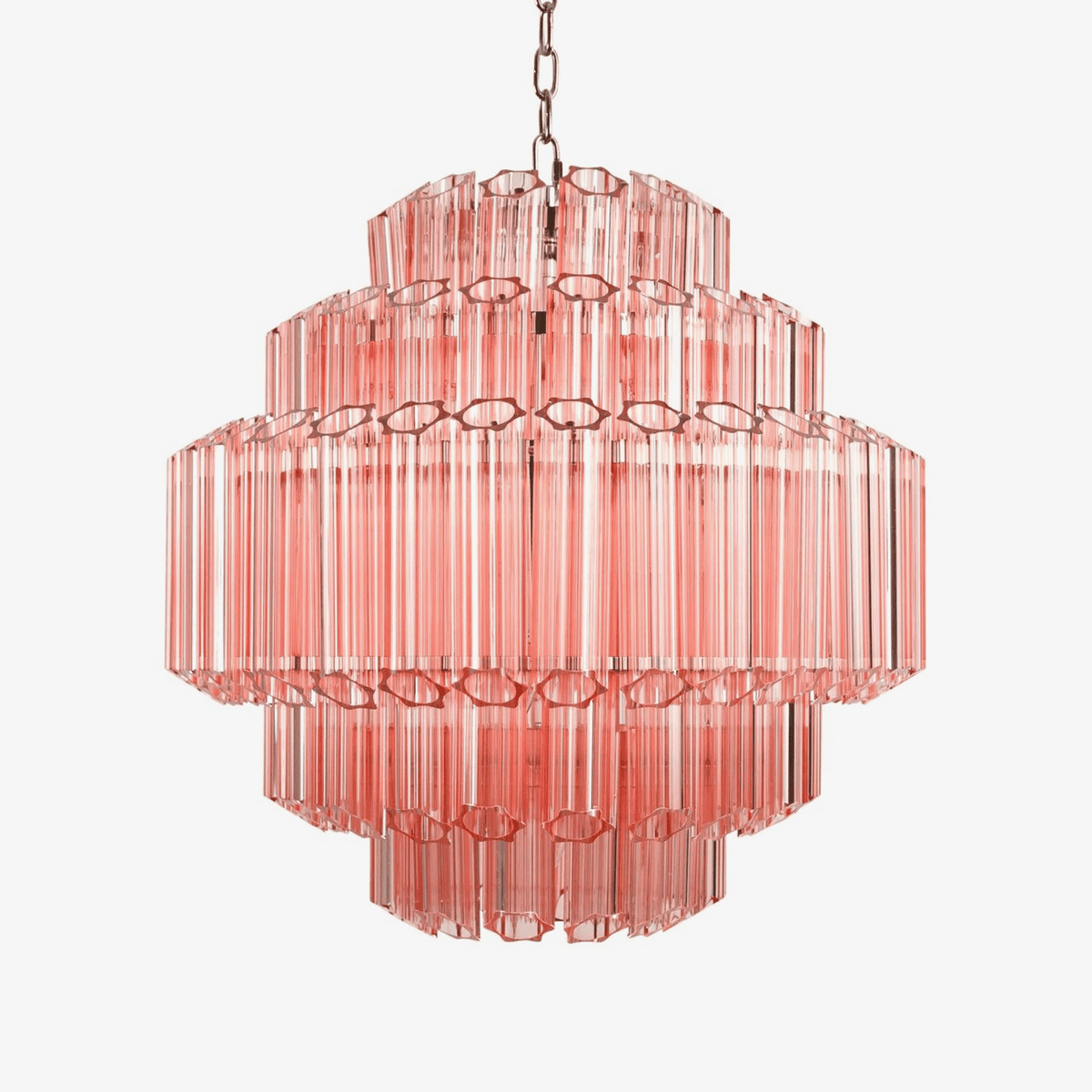 Pink Palermo Glass Chandelier | Modern Designer Pendant Light
