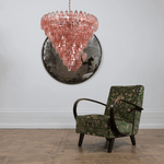 Asti Glass Prism Chandelier in Gold Finish for Modern Interiors