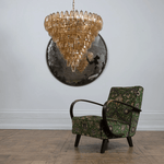 Asti Glass Prism Chandelier in Gold Finish for Modern Interiors