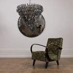 Asti Glass Prism Chandelier in Gold Finish for Modern Interiors