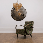 Asti Glass Prism Chandelier in Gold Finish for Modern Interiors
