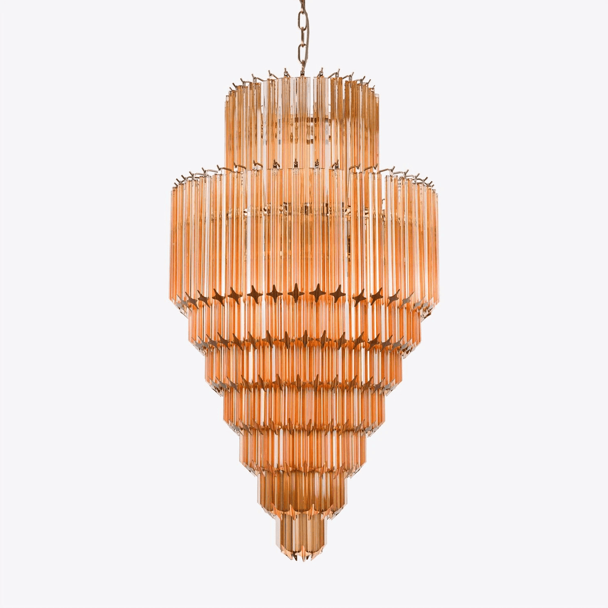 Raphael Glass Chandelier – Modern Tiered Prism Pendant Light