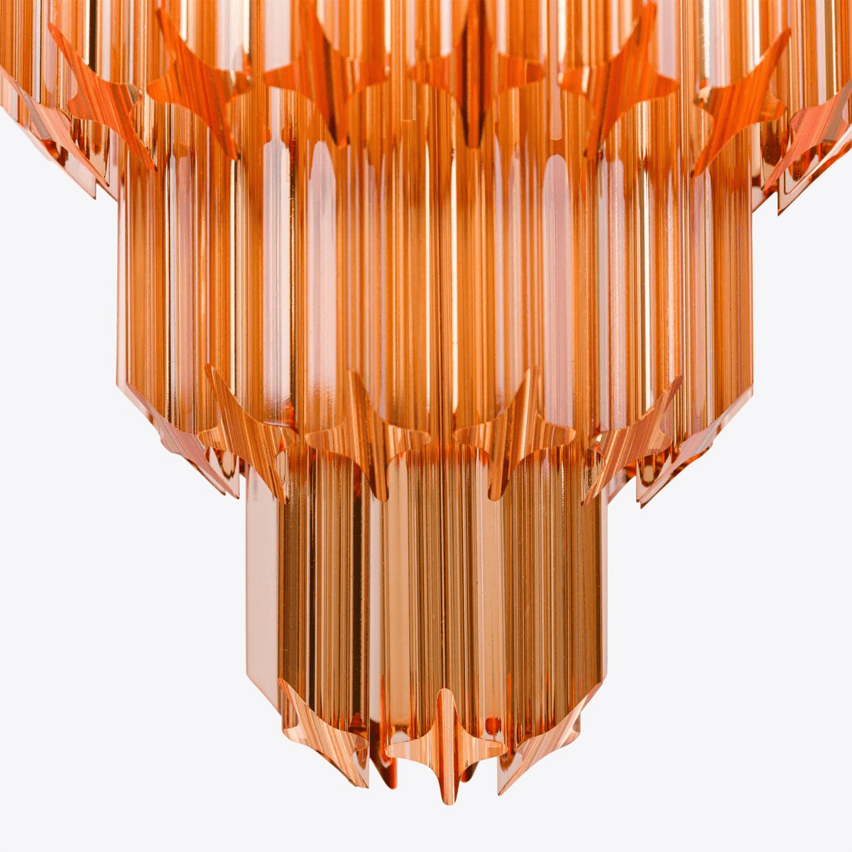 Raphael Glass Chandelier – Modern Tiered Prism Pendant Light