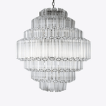 Clear Grande Palermo Chandelier – Modern Glass Tube Statement Light