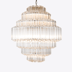 Clear Grande Palermo Chandelier – Modern Glass Tube Statement Light