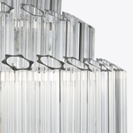 Clear Grande Palermo Chandelier – Modern Glass Tube Statement Light