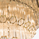 Clear Grande Palermo Chandelier – Modern Glass Tube Statement Light