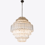 Clear Grande Palermo Chandelier – Modern Glass Tube Statement Light